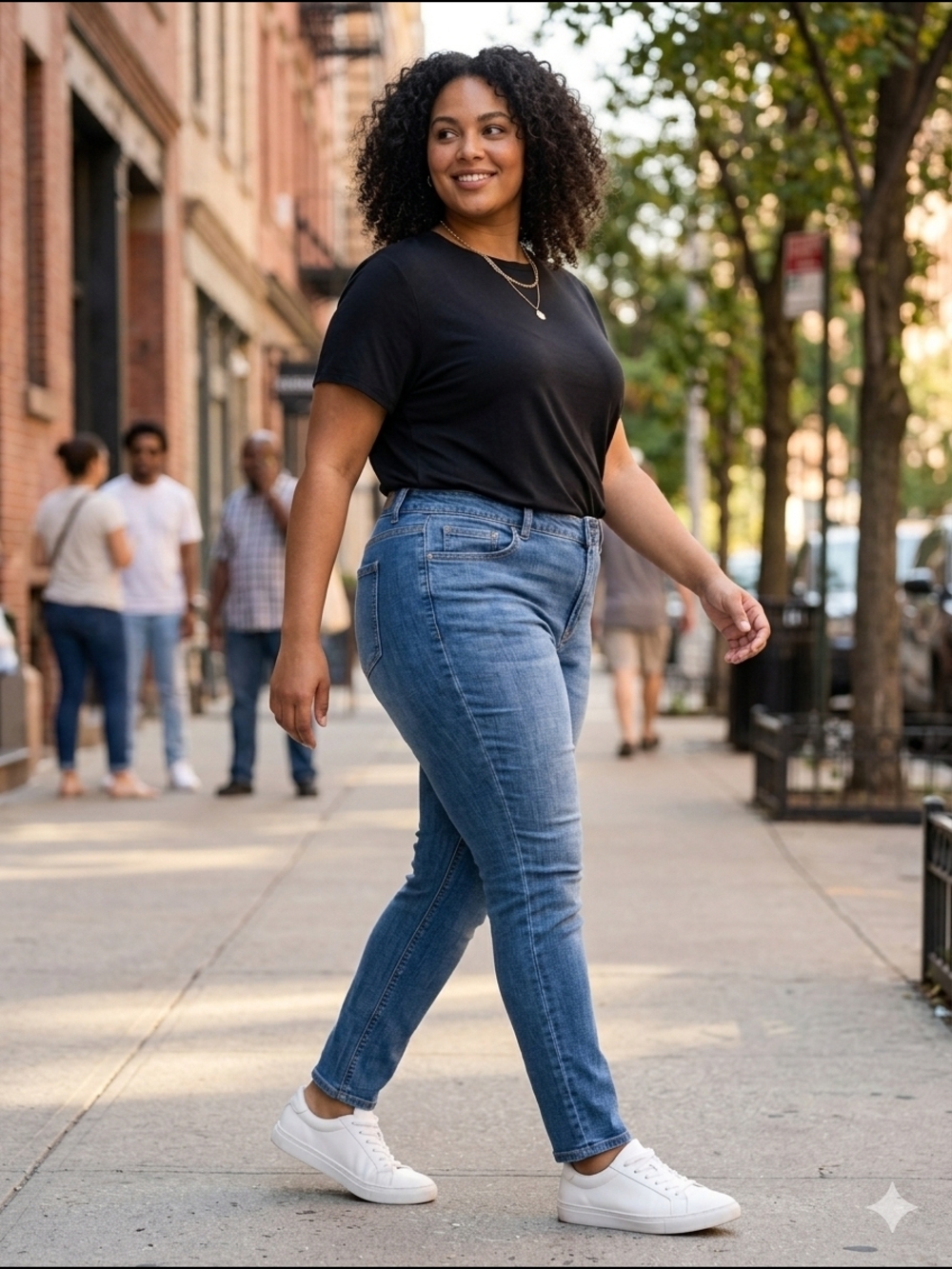 CAbi Plus Sized Cinch Skinny Stretchy Mid Rise Jeans